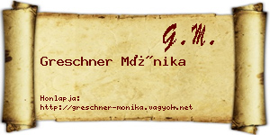 Greschner Mónika névjegykártya